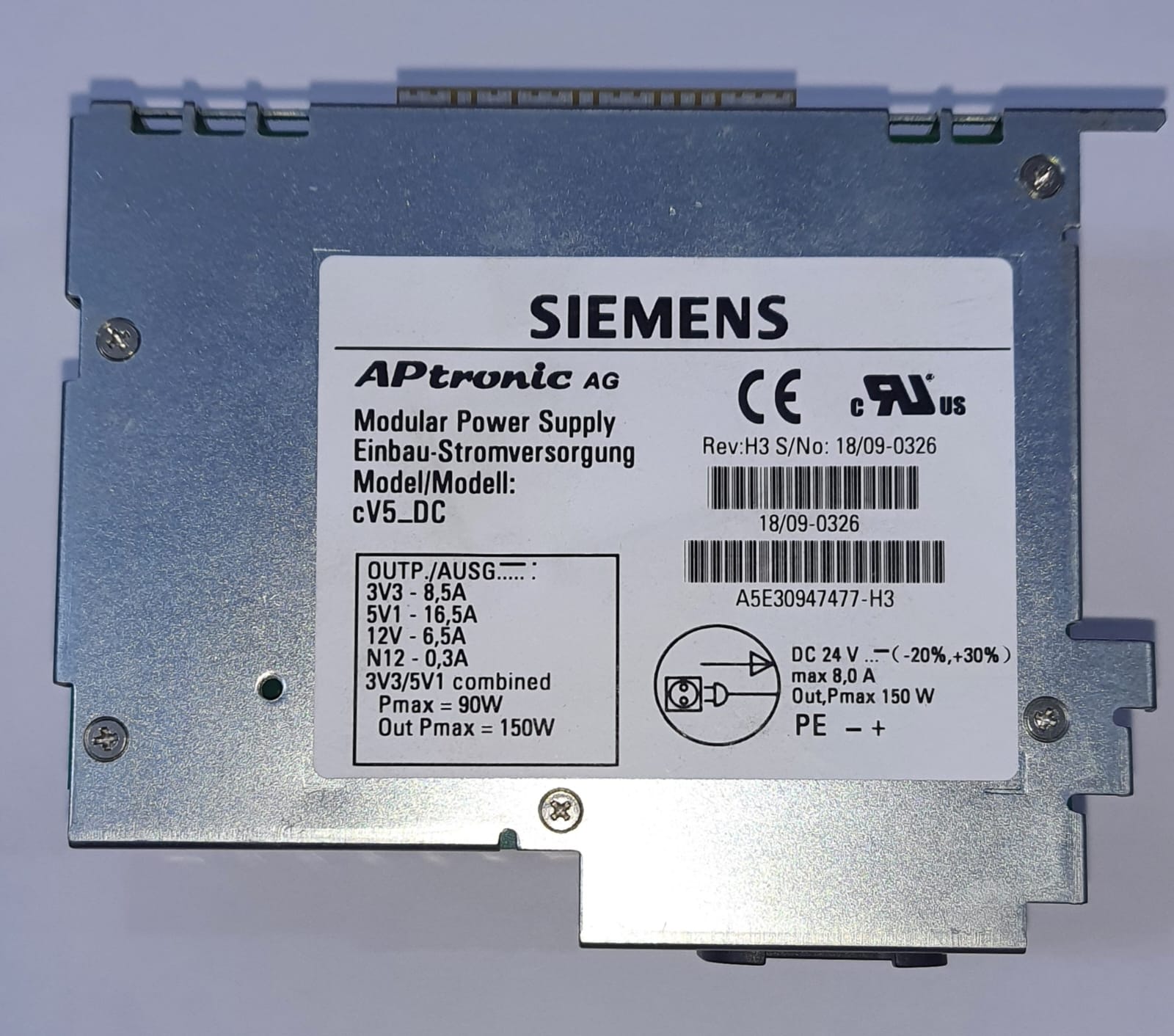 Siemens A5E30947477-H3 Industrial Power Supply